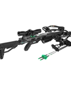 CenterPoint Hellion 400 Crossbow, Hellion 400 Package, 400 FPS crossbow, compact power, precision crossbow, reliability, ease of use, ultra-narrow crossbow, 8 inch axle-to-axle cocked, tight spaces hunting, tree stand hunting, blind hunting, deadly accuracy, CNC-machined aluminum rails, CNC cams, exceptional durability, smooth operation, 4x32mm illuminated scope, clear targeting, 20 inch .003 arrows, parallel mounted quiver, fast reloads, quiet reloads, cocking sled, reduced draw weight, effortless cocking, consistent cocking, 185 lbs draw weight, 15.5 inch power stroke, kinetic energy, deep penetration, quick stopping power, big game hunting, shooting skills, smooth shooting experience, quiet shooting experience, accurate shooting experience, maneuverable package, versatile hunting scenarios, where to buy CenterPoint Hellion 400, Hellion 400 price, best stores to buy CenterPoint, buy crossbow online, Hellion 400 cost.