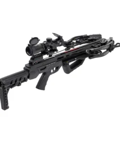 Killer Instinct Vital-X 430 Elite Crossbow, Vital-X 430 Package, smooth silent 430 FPS, serious hunters, speed precision, compact platform, blazing 430 FPS, X-Cam Technology, effortless draw, reduced vibration, whisper-quiet shots, elite hunting, ultimate stealth, 6.75 inch axle-to-axle cocked, ultra-narrow crossbow, tight spaces hunting, blinds hunting, tree stands hunting, fully synchronized cam system, CNC-machined aluminum rail, consistent accuracy, adjustable stock, interchangeable pistol grip, rail-mounted foregrip, full customization, comfort control, high-performance crossbow, 1.5-5x32 Speed Ring Scope, velocity-specific aiming points, deadly precision, extended ranges, anti-dry fire mechanism, enhances safety, accidental misfires, DSC Sled Crank compatibility, versatile powerful user-friendly, 195 lbs draw weight, 15 inch power stroke, 35 inch length, 7.8 lbs weight, black crossbow, 50% let-off, tight-spot shooting, Killer Instinct Speed Ring Scope, quick-detach quiver, 20 inch HYPR 390 grain bolts, field points, Killertech 100 grain broadhead, decocking point, sled rope cocker, rail lube, maximum performance minimal effort, where to buy Killer Instinct Vital-X 430, Vital-X 430 price, best stores to buy Killer Instinct, buy crossbow online, Vital-X 430 cost.