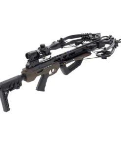 Killer Instinct Rapid 420 Crossbow, Rapid 420 Package, 420 FPS crossbow, high-velocity power, precision hunting, hardcore hunters, unmatched speed, accuracy, dependability, rugged setup, big game hunting, confidence and consistency, precision-machined aluminum barrel, exceptional downrange accuracy, consistent flight performance, 6-position adjustable buttstock, adjustable X-Lok foregrip, customize fit, better control, balance comfort, integrated Dead Silent Kit, reduce vibration, reduce sound, stealthy hunting, undetected, DSC Narrow Sled Crank compatible, easier cocking, brown and black finish, tough crossbow, withstand brutal conditions, Killer Instinct limited lifetime warranty, long-term investment, Lumix 4x32 Scope, precise aiming, quiver, 20 inch HYPR Lite Bolts, 370 grains, field tips, rail lube, maximum speed crossbow, killer precision crossbow, long-term reliability crossbow, avid bowhunters, serious outdoorsmen, extreme speed crossbow, pinpoint accuracy, rugged durability, adjustable stealthy design, where to buy Killer Instinct Rapid 420, Rapid 420 price, best stores to buy Killer Instinct, buy crossbow online, Rapid 420 cost.