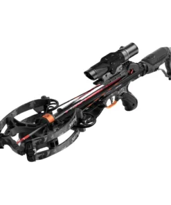 Barnett Hyper Raptor BCX Crossbow, Hyper Raptor Package, 410 FPS crossbow, rangefinding scope crossbow, compact hunting crossbow, 7.3 inch axle-to-axle, lightweight crossbow, HyperFlite arrows, Halo System, TriggerTech trigger, Anti-Dry Fire, adjustable buttstock, Verti-Grip, string dampeners, Buk Ops scope, sled cocking device, premium quiver, hunting conditions, precision crossbow, durable crossbow, reliable shooting, pinpoint accuracy, safety features, quiet hunting, complete crossbow setup, bowhunting weapon, treestand hunting, blind hunting, stalking crossbow, top-tier crossbow, best stores to buy crossbows, where to buy Barnett Hyper Raptor, Hyper Raptor BCX price, buy crossbow online, Hyper Raptor cost.