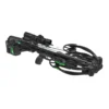 CenterPoint Sinister 430D Crossbow, Sinister 430D Package, 430 FPS crossbow, 164 ft-lbs kinetic energy, precision crossbow, adjustable crossbow, innovative crossbow, silent cocking system, auto-retracting sled, De-Cocking feature, crossbow safety, 1.5-5x32 Speed Ring Scope, dual illuminated reticle, precision aiming, 100 yards accuracy, adjustable bullpup stock, adjustable cheek comb, adjustable foregrip, roller arrow retention spring, 9 inch cocked width, maneuverable crossbow, CNC machined cam, aluminum riser, rugged dependability, Black/Green crossbow, integrated silent crank, 20 inch arrows, parallel mounted quiver, rail lube, powerful crossbow, premium archery gear, expert support, where to buy CenterPoint Sinister 430D, Sinister 430D price, best stores to buy crossbows online, buy crossbow online, Sinister 430D cost.