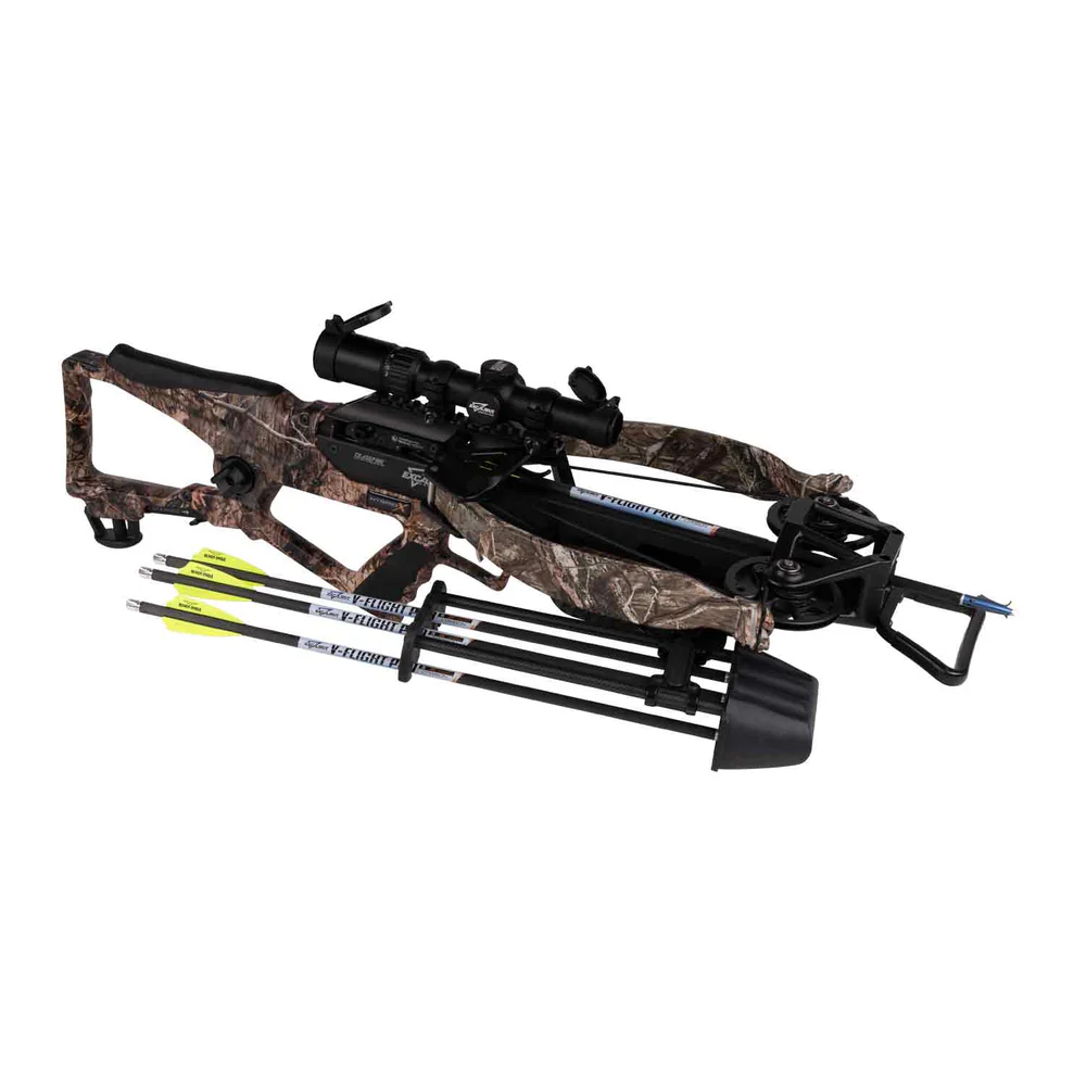 Excalibur Hybrid X Mossy Oak DNA Crossbow, Hybrid X Package, 435 FPS crossbow, crossbow innovation, recurve durability, compound cam system, unmatched power crossbow, precision crossbow, ease of maintenance crossbow, sleek design, narrow crossbow, ambidextrous crossbow, InnerDrive inboard cam system, enhanced speed stability, minimal width, HOA Extreme limbs, reduced width crossbow, tight hunting spots, ChargerX crank system, effortless cocking, quiet cocking, Hybrid X stringing aid, easy string changes, cam changes without press, unmatched serviceability, premium trigger system, crisp fluid shots, superior control, custom fit soft case, ample padding, arrow storage, quiver storage, accessory storage, safe transport, convenient transport, 8.3 lbs crossbow, 29.6 inch length, 10.8 inch cocked width, 5 inch axle-to-axle, Mossy Oak DNA color, Overwatch Scope, 30mm scope rings, Rebolt quiver, V-Flight 18 inch arrows, 100gr field points, 150gr field points, hybrid performance, field-ready maintenance, camouflaged crossbow, where to buy Excalibur Hybrid X, Excalibur Hybrid X price, best stores to buy Excalibur, buy crossbow online, Hybrid X cost.